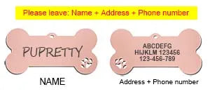 Pet ID Tag Personalized Free Engraved Keychain for Cat Puppy Dog Tag Pendant Keyring Bone Paw Bone Pet Accessories