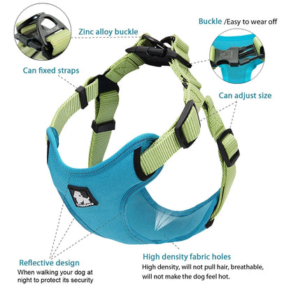 Truelove Padded Reflective Dog harness Vest Pet Step in Harness Adjustable No Pulling Pet Harnesses for Small Medium Dog TLH5951