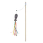 Fashion Cat Wand Toy, Natural Wooden Cat Teaser Wand for Cat, Interactive Elastic String Cat Stick Pole Toy for Indoor Cats