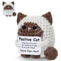 Crocheted Cats Full of Positive Energy, Emotional Encouragement, Birthday Gifts for Friends, Handmade Knitted Cats, Gifts for Female Colleagues, Friends, Students, Small Birthday and Christmas Gifts, Stocking Stuffers
