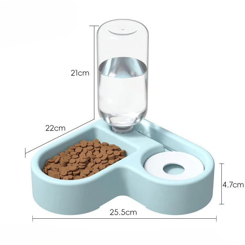 1pc Automatic Drinking Love Pet Bowl Moisture-proof Cat Bowl Dog Basin Dual-use Multi-functional Drinking And Feeding