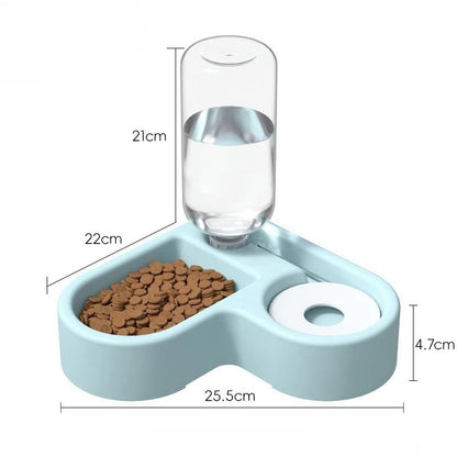 1pc Automatic Drinking Love Pet Bowl Moisture-proof Cat Bowl Dog Basin Dual-use Multi-functional Drinking And Feeding