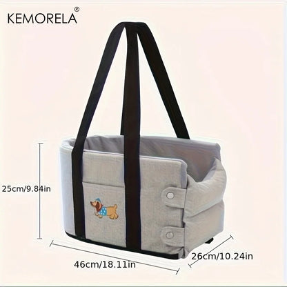 Pet Booster Seat for Cars-Portable Car Seat Cushion for Cats and Dogs Dog Car Carrier with Safety Harness Travel Vehicle Pet Bed