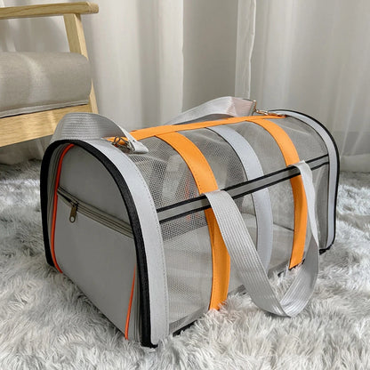 Pet Carrying Bag Outing Portable Cat Dogs Handbag foldable small to medium dog cage mesh handbag