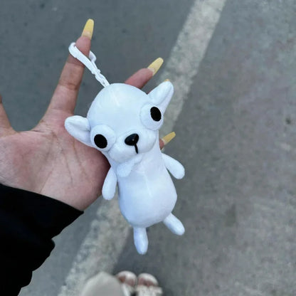 Funny Chihuahua Plush Toy Keychain Pendant Puppy Pet Stuffed Chihuahua Doll Weird Cute Realistic Plush Chihuahua Friend Gift
