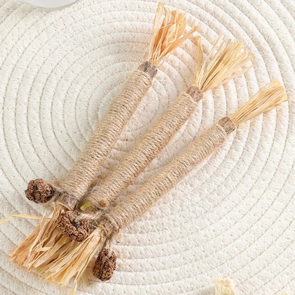 Cat Toys，Natural Matatabi，Pet Cat Snacks Sticks，Cleaning Tooth Catnip，Bite-resistant，Teeth Grinding Stick，Pet Supplies