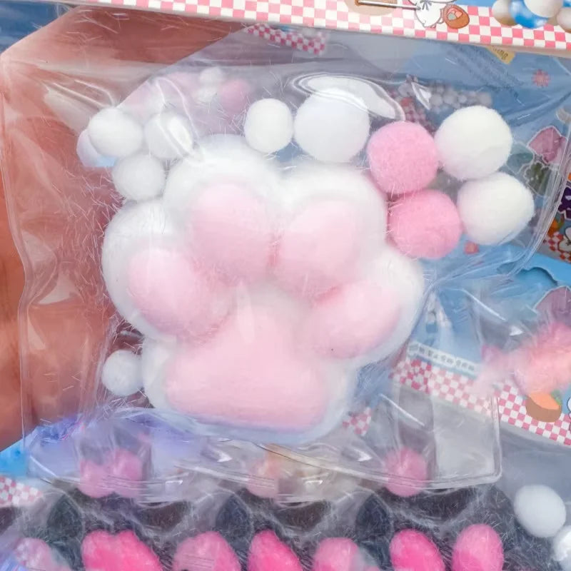 Stress And Anxiety Relief Softly Soothe The Shape Of a Cat's Paw With A Massage Of The Hands Or Feet For Adult Sensory Toys