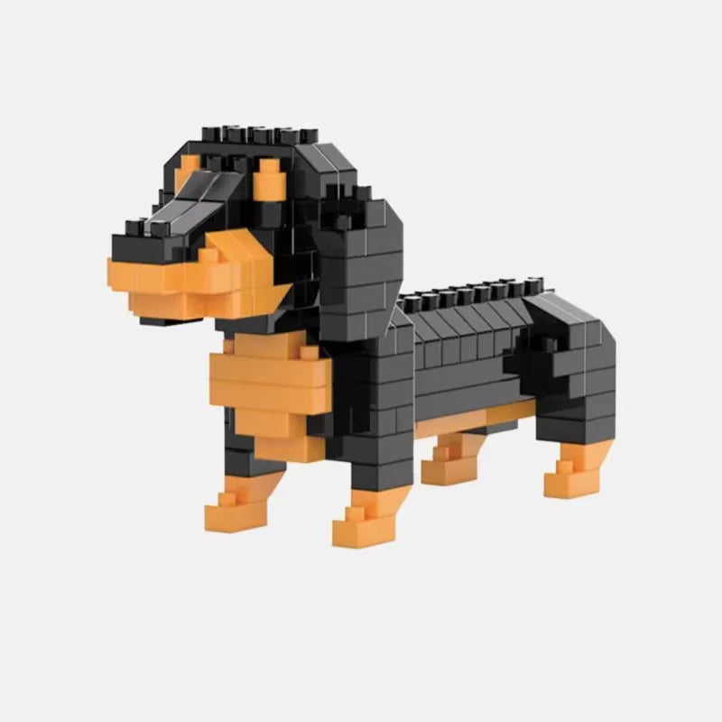 Children's Puzzle Building Animal Series Pet Dog Toy DIY Assembly Education Micro Particle Set Furniture Ornaments Birthday Gift