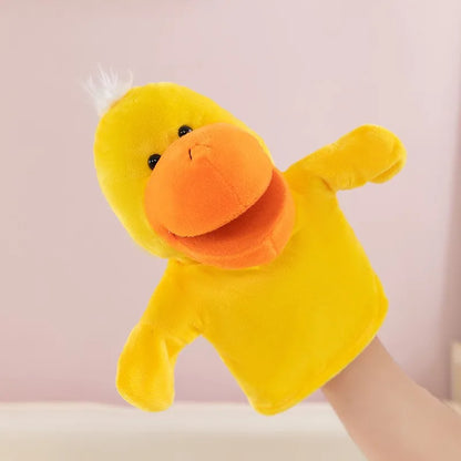 Hand Finger Puppets Cartoon Plush Toy Party Supply Family Gathering Favorite Toy Lion Sheep Duck Giraffe Children Gifts