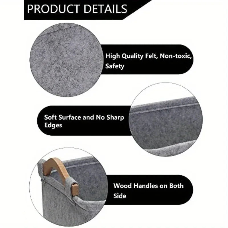 Pet dog toy felt storage box home storage basket dirty clothes storage bag storage basket Pet dog toy felt storage box