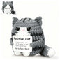 Crocheted Cats Full of Positive Energy, Emotional Encouragement, Birthday Gifts for Friends, Handmade Knitted Cats, Gifts for Female Colleagues, Friends, Students, Small Birthday and Christmas Gifts, Stocking Stuffers