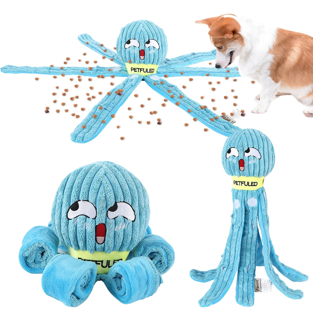 Valentine'S Day Dog Snuffle Toy dog plush octopus toys, dog puzzle games interactive puppy toys chew toys slow feeding games