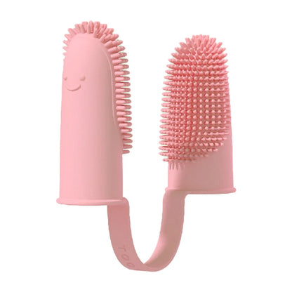 Dog Soft Double Finger Toothbrush Pet Teeth Clean Bad Breath Care TPR Tooth Brush Clean Tool Cats Toothbrush Accessories perros
