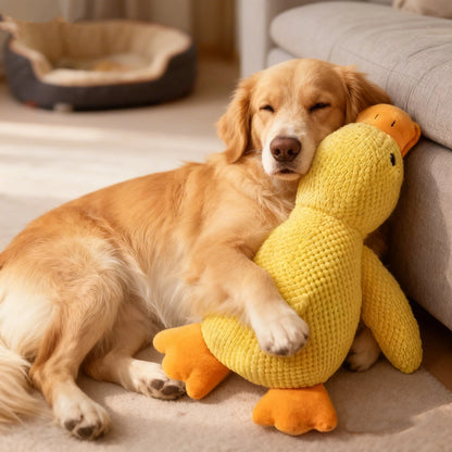 Dog Toy Plush,Sleeping Duck With Sound Pet Interactive Plush Bite Resistant Teeth Grinding Puppy Cat Relieve Boredom Pet Product