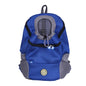Pet Backpack Carrier for Small Dogs & Cats - Front-Folded Travel Backpack with Ventilation Mesh & Harness-Like Zipper Lock