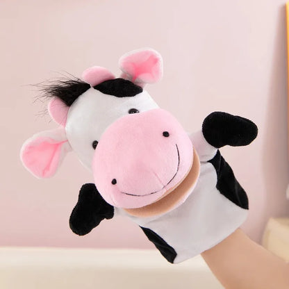 Hand Finger Puppets Cartoon Plush Toy Party Supply Family Gathering Favorite Toy Lion Sheep Duck Giraffe Children Gifts