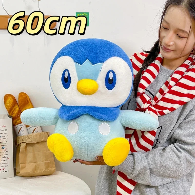 Giant Pokemon Piplup Plush Toy Huggable Blue Penguin Stuffed Anime Doll Collectible Gift for Pokemon Enthusiasts
