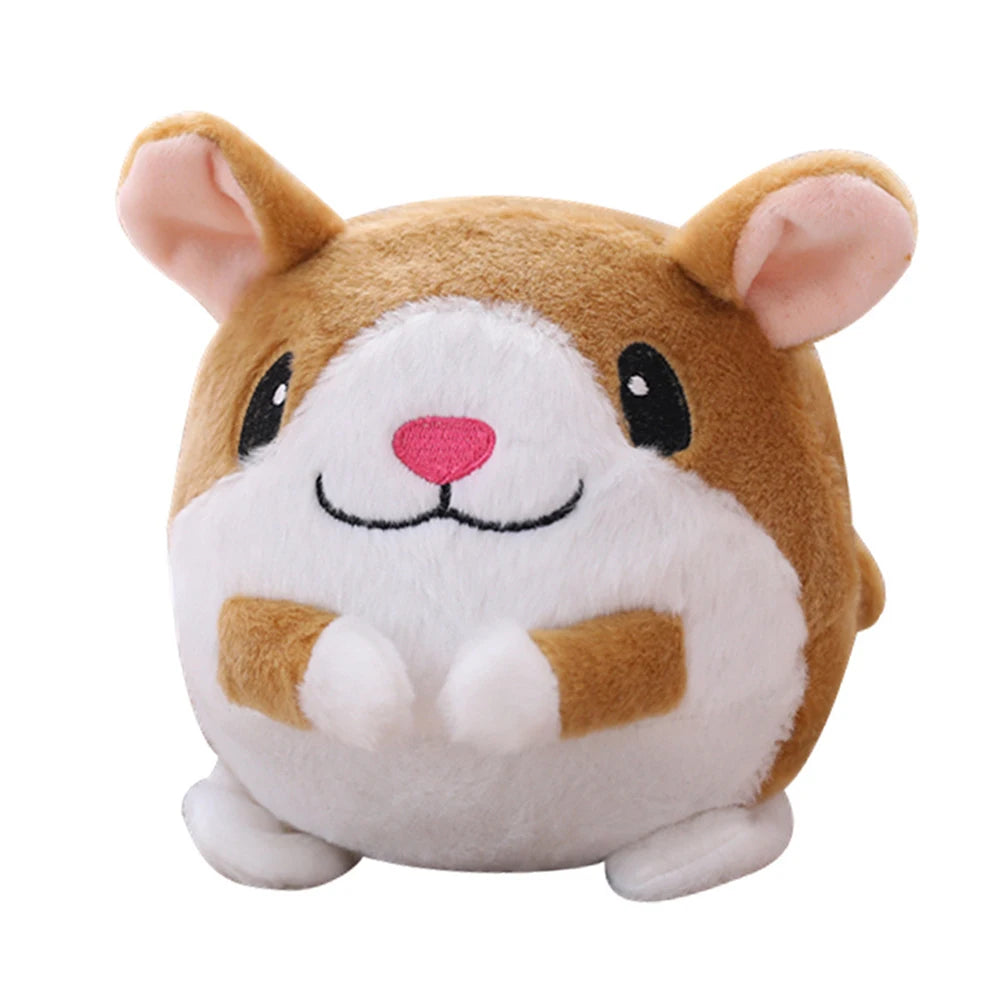 Plush Automatic Bouncing Toys Bite Resistant Funny Interactive Squeaky Toys Talking Self-Moving for Small Medium Dogs