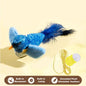 The pet cat toy emulates the sound bird to amuse the cat elastic rope to relieve boredom and resist scratching and biting