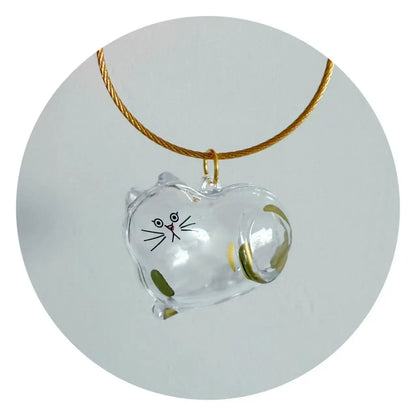 Transparent Cat/Dog Hair Collection Capsule Keychain Kawaii Memorial Pet Cat Dog Hair Capsule for Keychain DIY Pendant Accessory