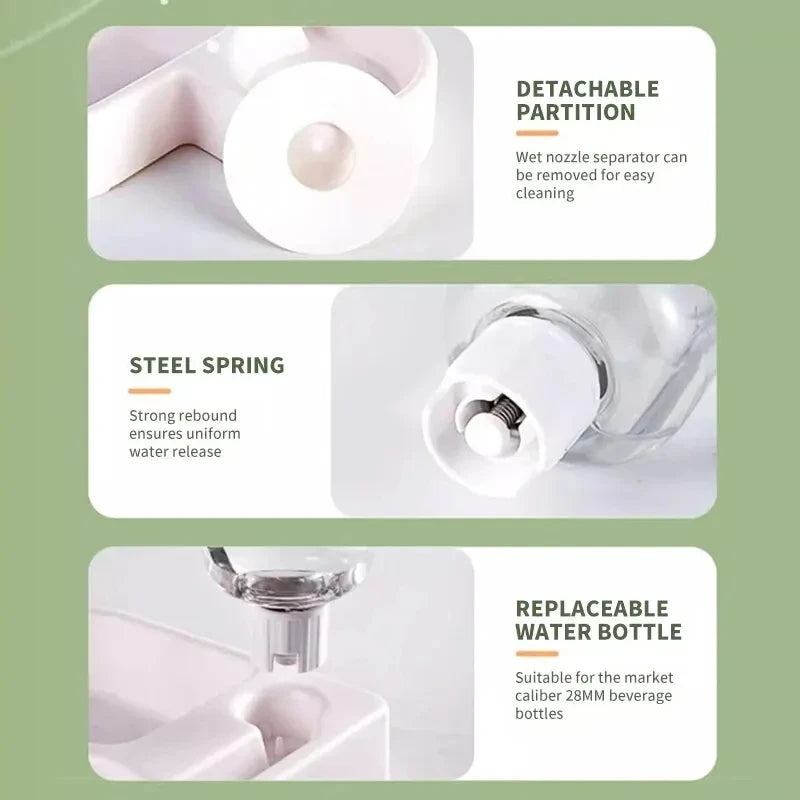 1pc Automatic Drinking Love Pet Bowl Moisture-proof Cat Bowl Dog Basin Dual-use Multi-functional Drinking And Feeding