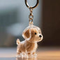 Hanging Pet Keychain Pendant Memorial Resin Cat/Dog Hair Storage Capsule Unique Keychain Novel Trendy Souvenir for Pet Lovers
