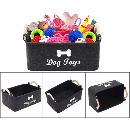Pet dog toy felt storage box home storage basket dirty clothes storage bag storage basket Pet dog toy felt storage box