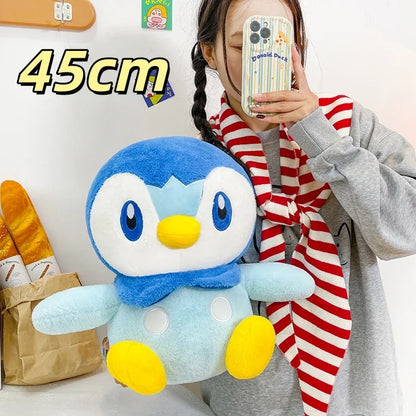 Giant Pokemon Piplup Plush Toy Huggable Blue Penguin Stuffed Anime Doll Collectible Gift for Pokemon Enthusiasts