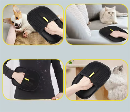 Pet Hair Removal Tool Reusable Static Removal Gloves, Double-Sided Grooming Gloves for Pets, Removes Pet Fur Hair for Carpets