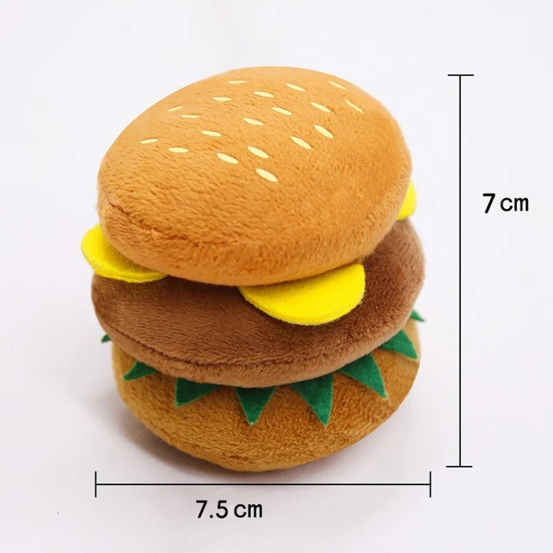7-piece set of puppy sound toys loose plush pet chewing plush fruit snacks and vegetable puppy toys suitable for cute playm