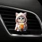 Cute cat acrylic car aromatherapy, long-lasting fragrance, vent clip, decorative and aromatherapy