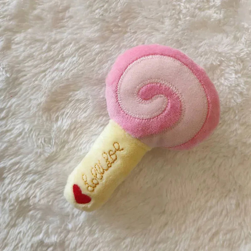 Puppy Dog Chew Toy Fruit Vegetable Chicken Drum Bone Squeak Toy for Cat Pets Plush Puzzle Dog Toys Stuffed Squeaking Pet Toy