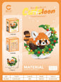 Mini Dog Cat panda raccoon Cute Pet Small Building Block Model Series Ornaments Children's Toy Christmas Birthday Gifts for Kids