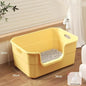 ♥Extra Large Cat Litter Box;Semi-Enclosed & Open Design, Anti-Splash Cat Toilet with High Sides
