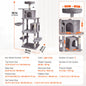 SucceBuy Cat Tree for Indoor Cats Cat Tower with Cat Condo Sisal Scratching Post HammockTop Perch Jumping Platforms Dark Grey