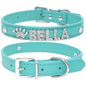 Bling Rhinestone Puppy Dog Collars Personalized Small Dogs Chihuahua Collar Custom Necklace Free Name Charms Pet Accessories