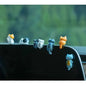 6pcs PVC Cartoon Cat Figurines for Car Dashboard, Plant Pots, and Screen Edge Decor