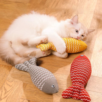 Cat Toys Fish Interactive Cat Toy Cat Chew Toy Simulation Fish Cat Pillow Kitten Exercise Kicker Toys for Indoor Cats Kitty Kit