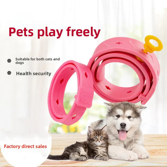 Pet flea and tick collars for cats and dogs, external parasite protection collars.
