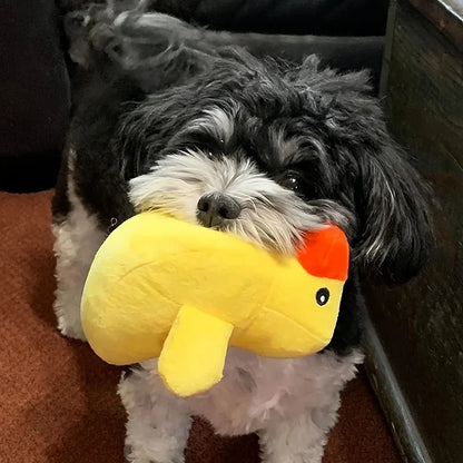 7-piece set of puppy sound toys loose plush pet chewing plush fruit snacks and vegetable puppy toys suitable for cute playm