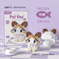 HUIQIBAO MINI Cute Pet Dog Cat Micro Building Block Model Set Kids City Cartoon Animal Diamond Bricks Educational Toys for Adult