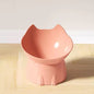 Cat bowl with long ears and high feet bowl cat and dog neck protection and anti-overturning plastic raised pet bowl