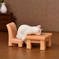 Resin Cats Ornament Kitten Figurine Animal Miniature Fairy Garden Doll House Decoration DIY Micro Landscape Home Decor