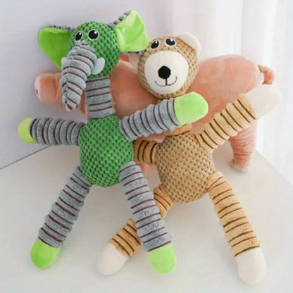 Plush Dog Toy, Cute Stuffed Animal Toy for Small Medium Dogs, Teething Chew Toy for Puppy, Interactive Playmate, Reduces Anxiety