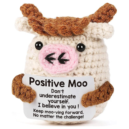 Crocheted Cats Full of Positive Energy, Emotional Encouragement, Birthday Gifts for Friends, Handmade Knitted Cats, Gifts for Female Colleagues, Friends, Students, Small Birthday and Christmas Gifts, Stocking Stuffers