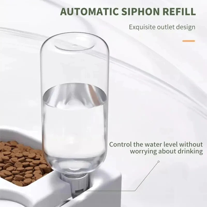 1pc Automatic Drinking Love Pet Bowl Moisture-proof Cat Bowl Dog Basin Dual-use Multi-functional Drinking And Feeding