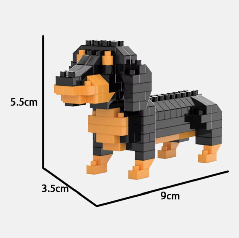 Children's Puzzle Building Animal Series Pet Dog Toy DIY Assembly Education Micro Particle Set Furniture Ornaments Birthday Gift