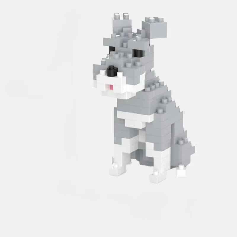 Children's Puzzle Building Animal Series Pet Dog Toy DIY Assembly Education Micro Particle Set Furniture Ornaments Birthday Gift