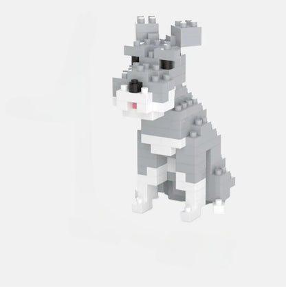 Children's Puzzle Building Animal Series Pet Dog Toy DIY Assembly Education Micro Particle Set Furniture Ornaments Birthday Gift