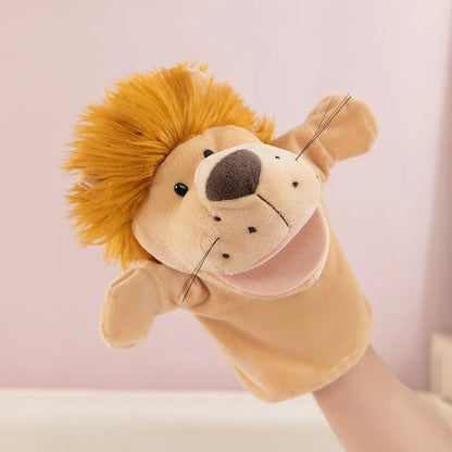 Hand Finger Puppets Cartoon Plush Toy Party Supply Family Gathering Favorite Toy Lion Sheep Duck Giraffe Children Gifts